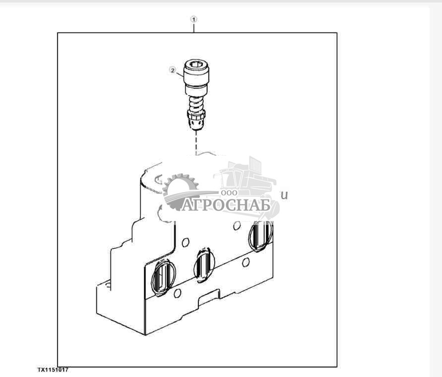 Loader Control Valve, Inlet Section, Tool Carrier 